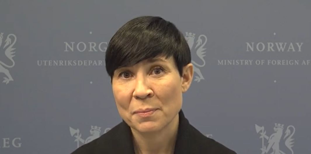 Minister of Foreign Affairs Norway Ms Ine Eriksen Søreide