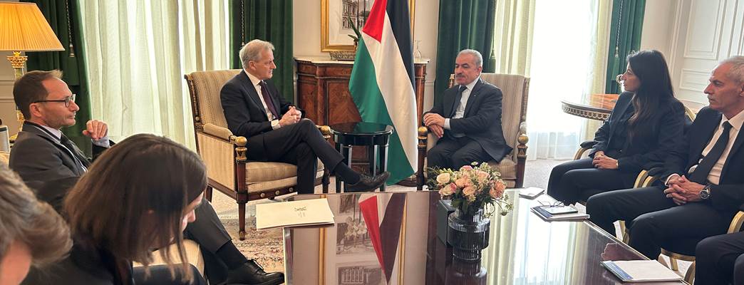 Statsminister Støre med Palestinas statsminister Shtayyeh