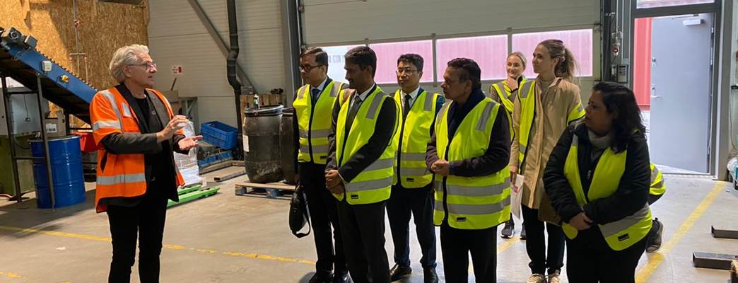 The Indian Delegation visited the battery-recycling facilities of Batteriretur and Hydrovolt. - Photo:Beate Langset