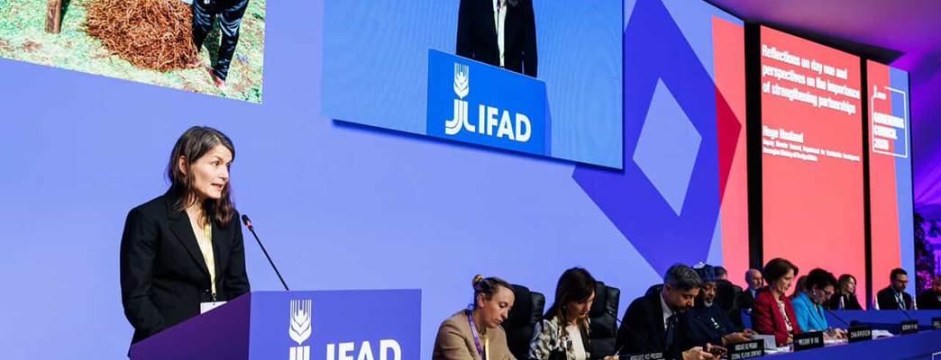 Hege Haaland at the 49th IFAD Governing Council. - Photo:IFAD/Flavio Ianniello