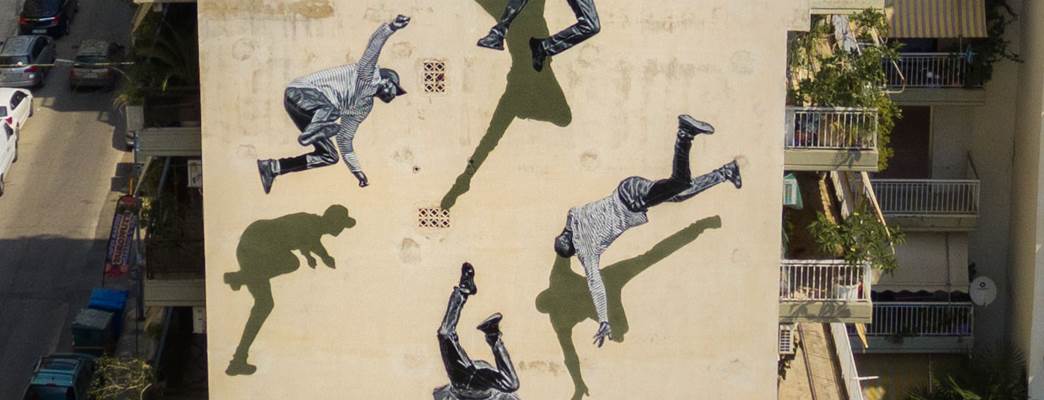 ANDERS GJENNESTAD AT THE ART STREET FESTIVAL IN PATRAS - Photo:Art in Progress – Art Walk