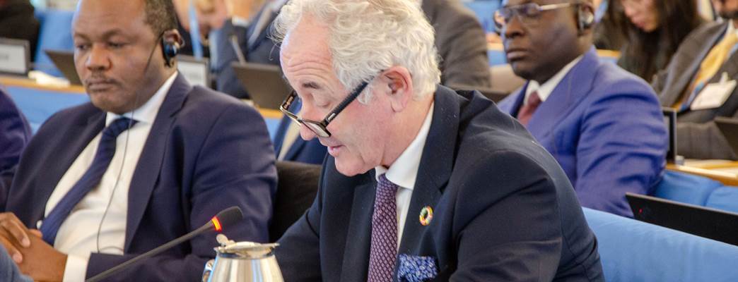 Paul Gulleik Larsen holding statement at FAO's 175th Council - Photo:Markus Tonholt Hovland