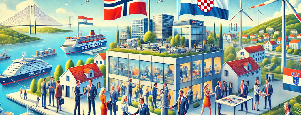 Norge - Kroatia - Foto:KI generert, 2024