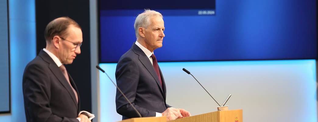 Conférence de presse du Premier ministre ainsi que du ministre des Affaires étrangères - Photo:Mathias Rongved - Ministère norvégien des affaires étrangères
