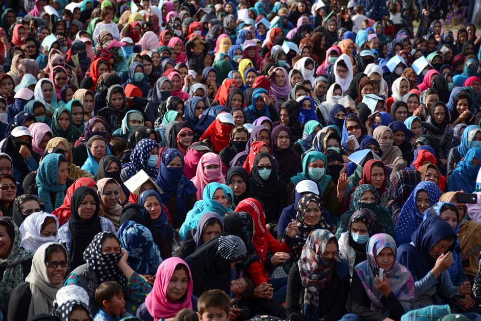 Afghan women seen enjoying the Silk Road Festival, September 2016, Bamyan, Afghanistan.