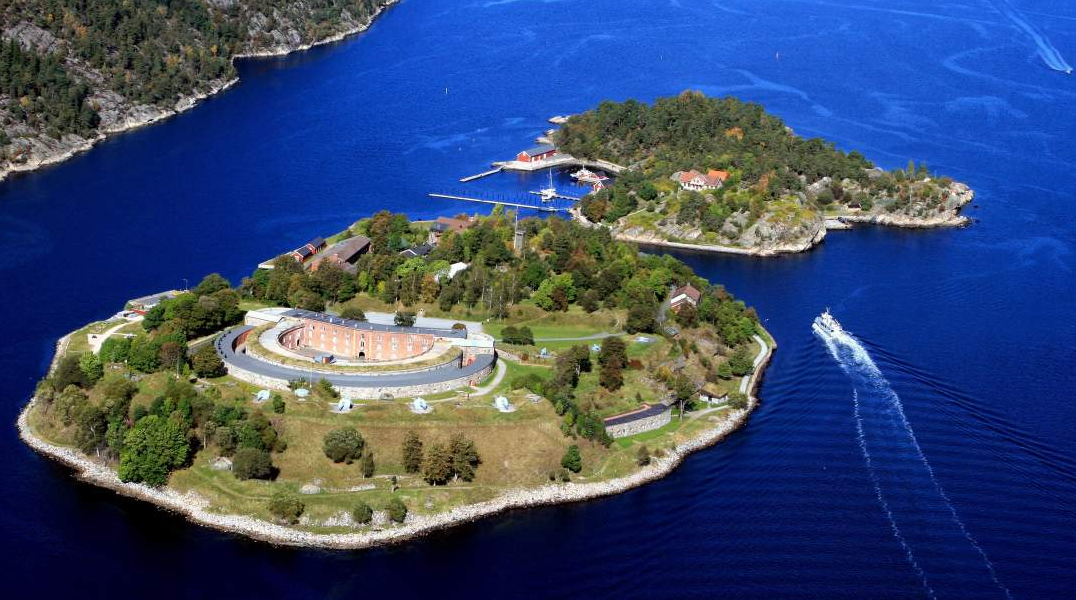 Air-view of Oscarsborg fortress