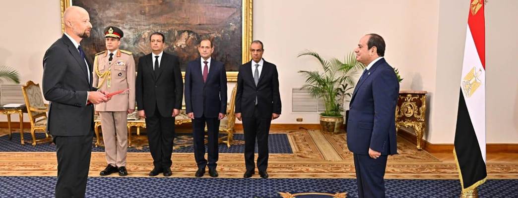 Ambassador Erik Husem officially presents his credentials to H.E. President Abdel Fattah El-Sisi