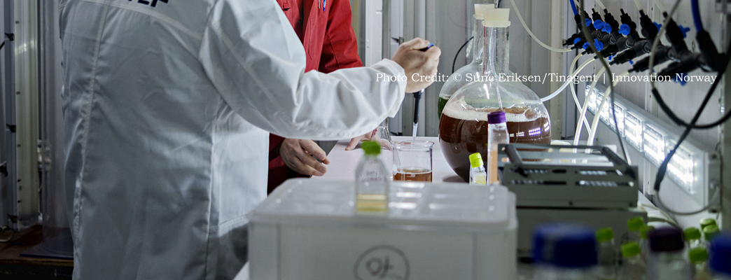 Researchers working with liquids i laboratory.