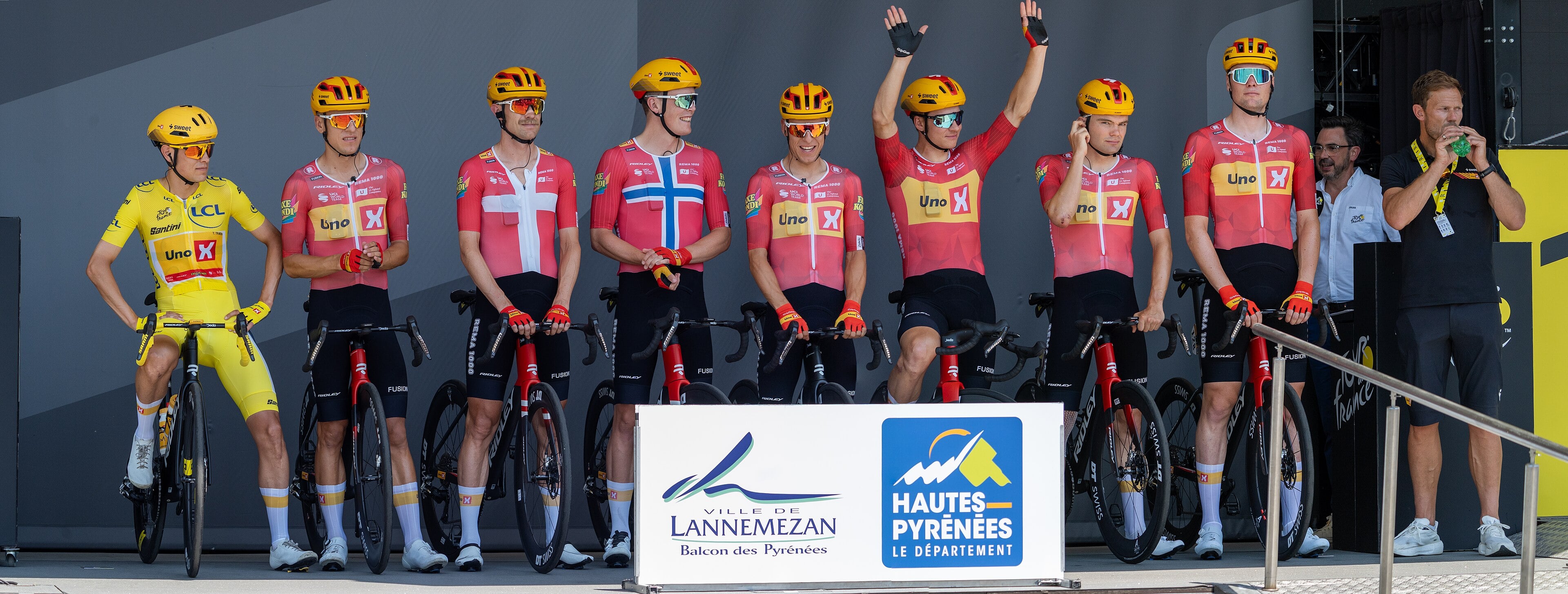 L'équipe dano-norvégienne Uno-X Mobility au Tour de France 2026