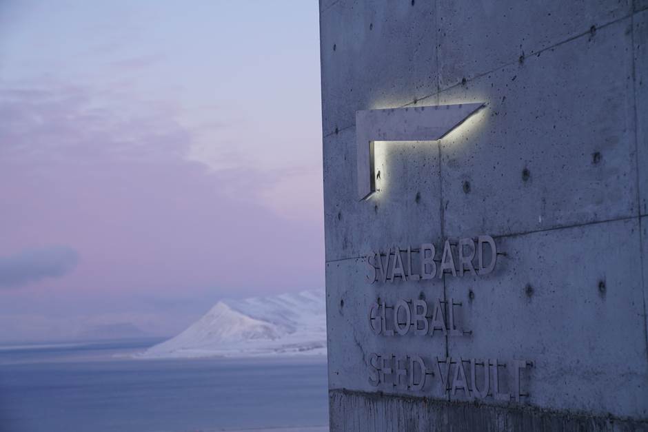 Exterior de la Bóveda de semillas de Svalbard