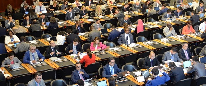 Bilde av møterommet i WTO