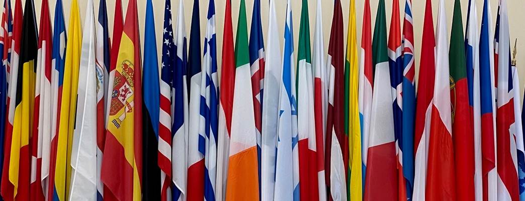 OECDs flaggborg - Foto:Foto: OECD-delegasjonen