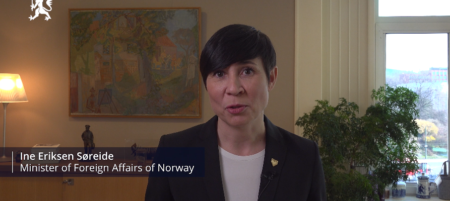 Ministra de Relaciones Exteriores de Noruega, Ine Eriksen Søreide - Foto:MFA