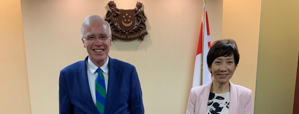 Ambassador E. Homme and Minister Grace Fu - Photo:Photo Credit: Andreas Aure / Royal Norwegian Embassy in Singapore
