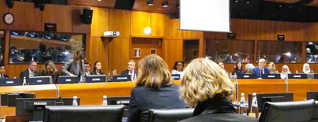 Ambassador Sommerset and Ellen Aabø at WFP Plenary Board Room. - Photo:Markus Tonholt Hovland