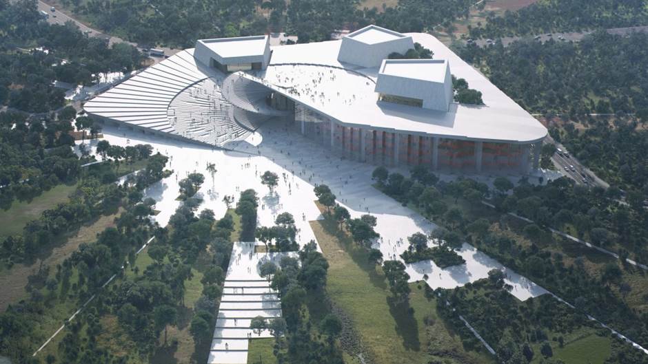 Project illustration of the new Shanghai Grand Opera House designed by Snøhetta. Copyright: Snøhetta