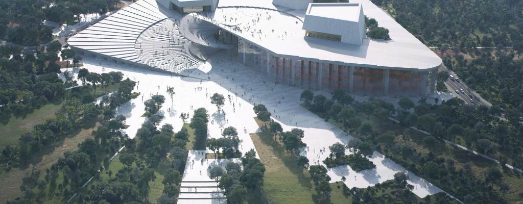 Project illustration of the new Shanghai Grand Opera House designed by Snøhetta. Copyright: Snøhetta