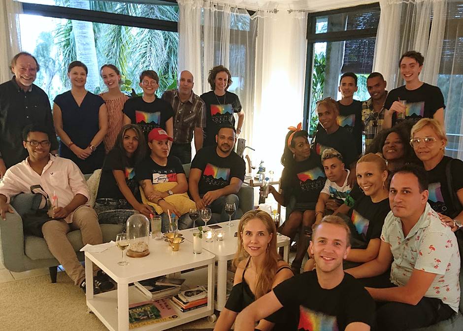 Los activistas de las diferentes provincias juntos con los organizadores nórdicos en La Habana previo al festival. Foto: Ingeborg Skov Høye
