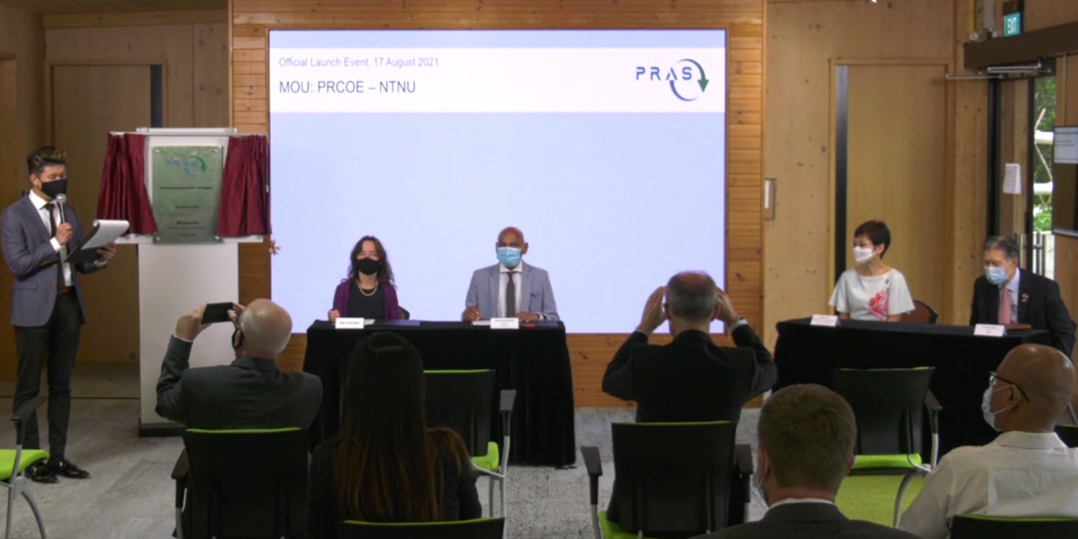 Signing ceremony at Plastic Recycling Center of Excellence (PRCOE)