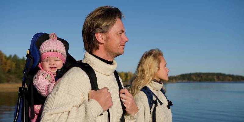 Familie på tur